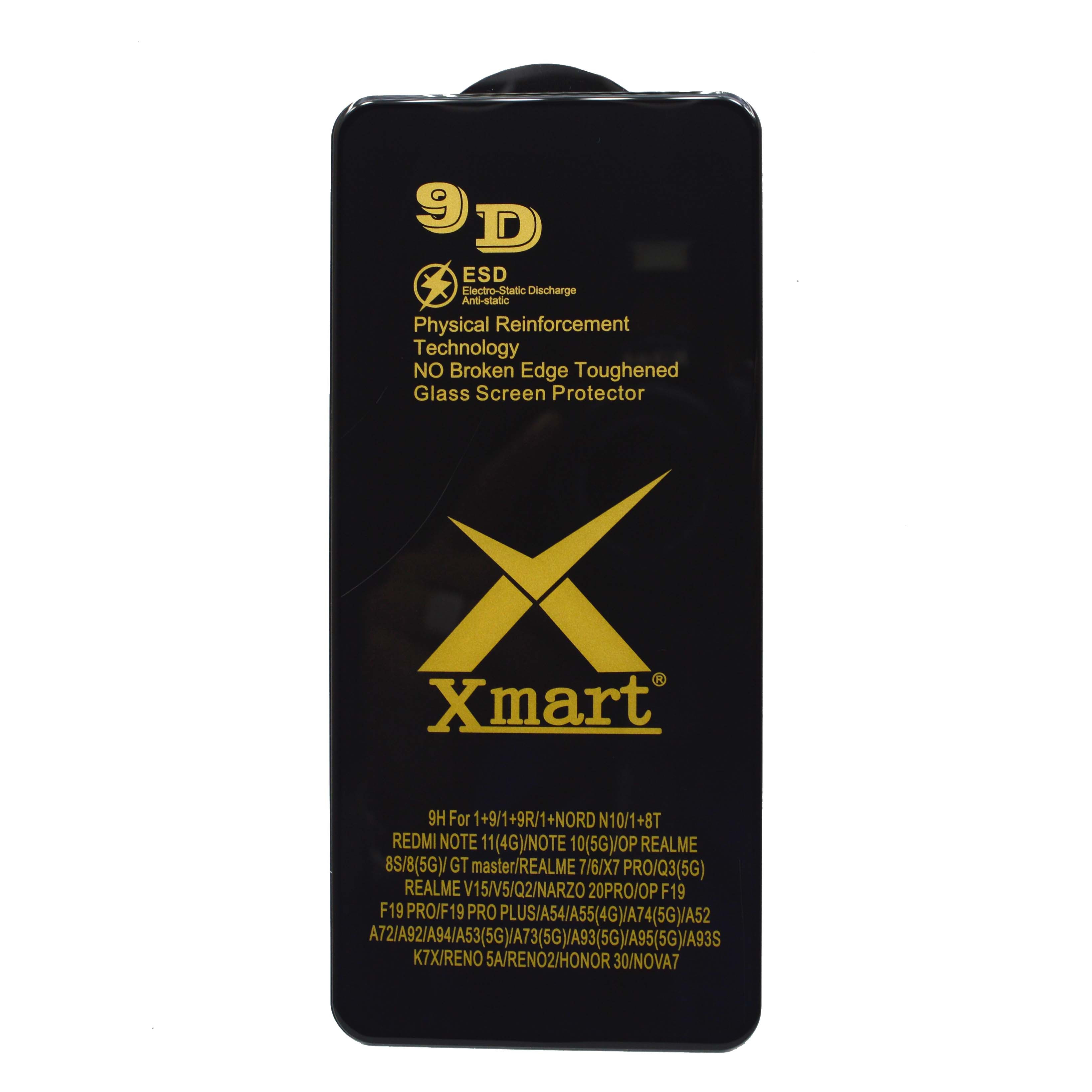 Xmart 9H Full Glue Tempered Glass For 1+9 1+9R 1+Nord N10 1+8T Redmi Note 11 Narzo 20Pro Oppo F19 Pro Plus A54 A55 A74 A52 A72 A92 A94 A53 A73 A93 A95 A93S Reno 5