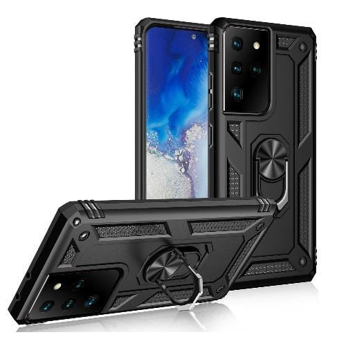 Samsung S21 Ultra 5G Armor Cover Military Grade Protection Built-in Kickstand Car Holder Mobile Phone Case