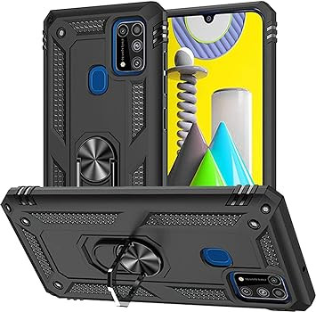 Samsung M21-M30s Armor Cover Military Grade Protection Built-in Kickstand Car Holder Mobile Phone Case