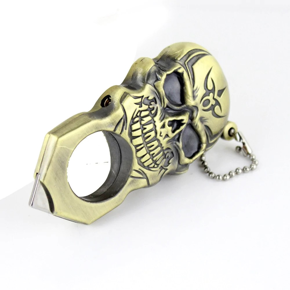 Cool Skull Style Pocket Metal Cigar Cigarette Lighter