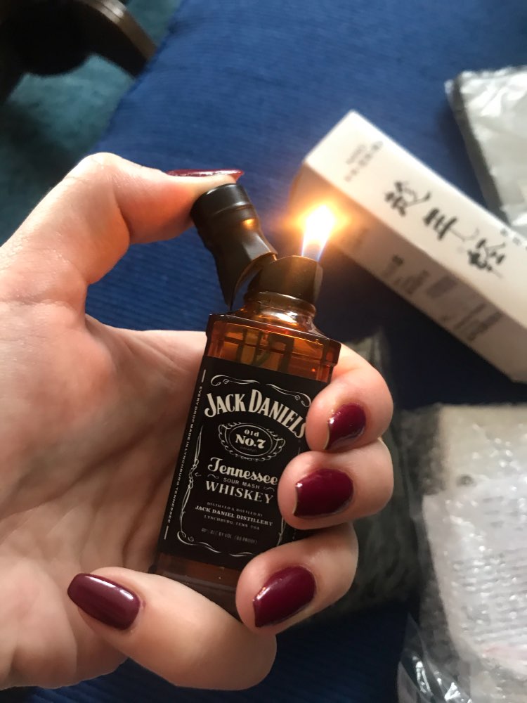 Creative Whiskey Wine Bottle Butane Inflatable Torch  Cigarette Cigar Smoking Lighter