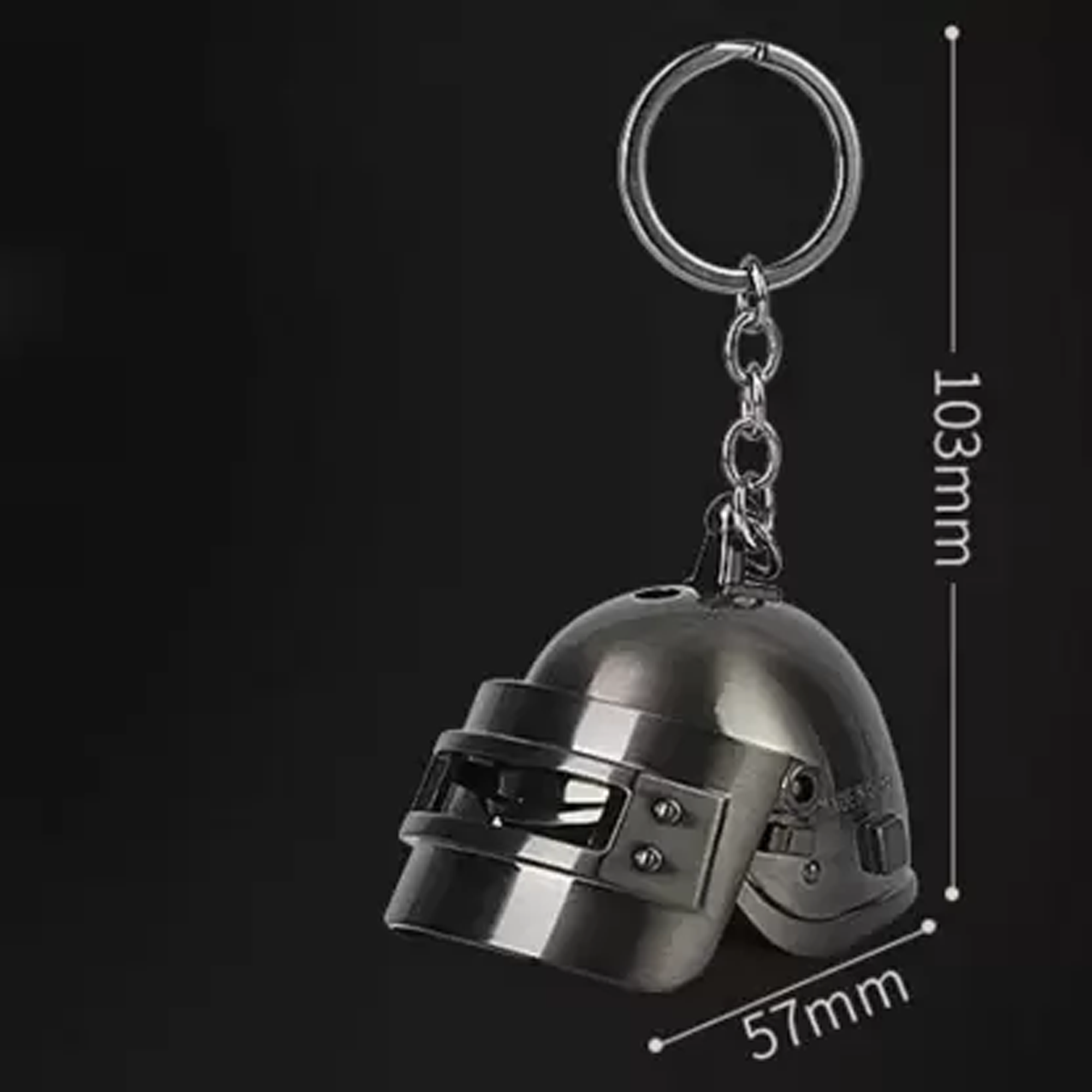 PUBG Helmet Shaped Wind Proof  Refillable Butane Gas Pocket Cigarette Lighter Keychain