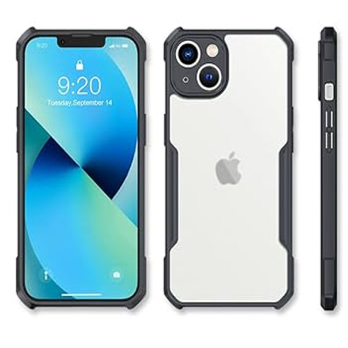 IP 13 Mini XUNDD Case Integrated Camera Cover, Military Grade Drop Tested, Slim Clear Back With Shockproof Soft TPU Bumper Frame Cover