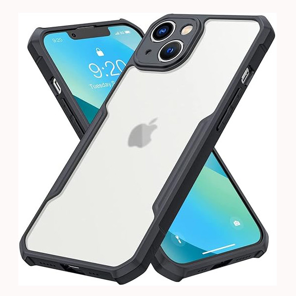 IP 13 Mini XUNDD Case Integrated Camera Cover, Military Grade Drop Tested, Slim Clear Back With Shockproof Soft TPU Bumper Frame Cover