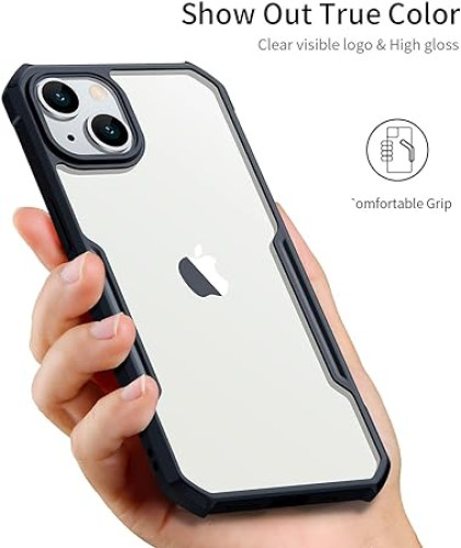 iPhone15 Integrated Camera Protection, Military Grade Drop Tested, Slim Clear Back With Shockproof Soft TPU Bumper Frame Cover