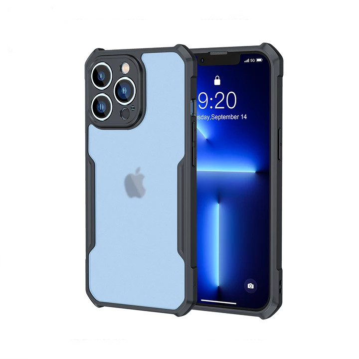 iPhone 15 Pro Max XUNDD Case Integrated Camera Protection, Military Grade Drop Tested, Slim Clear Back With Shockproof Soft TPU Bumper Frame Cover