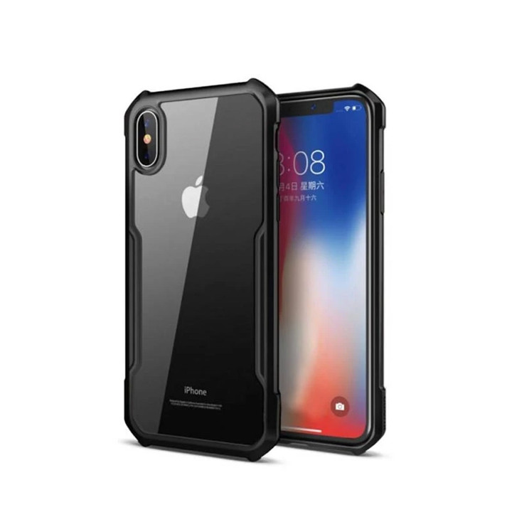 iphone XS-X Integrated Camera Protection, Military Grade Drop Tested, Slim Clear Back With Shockproof Soft TPU Bumper Frame Cover