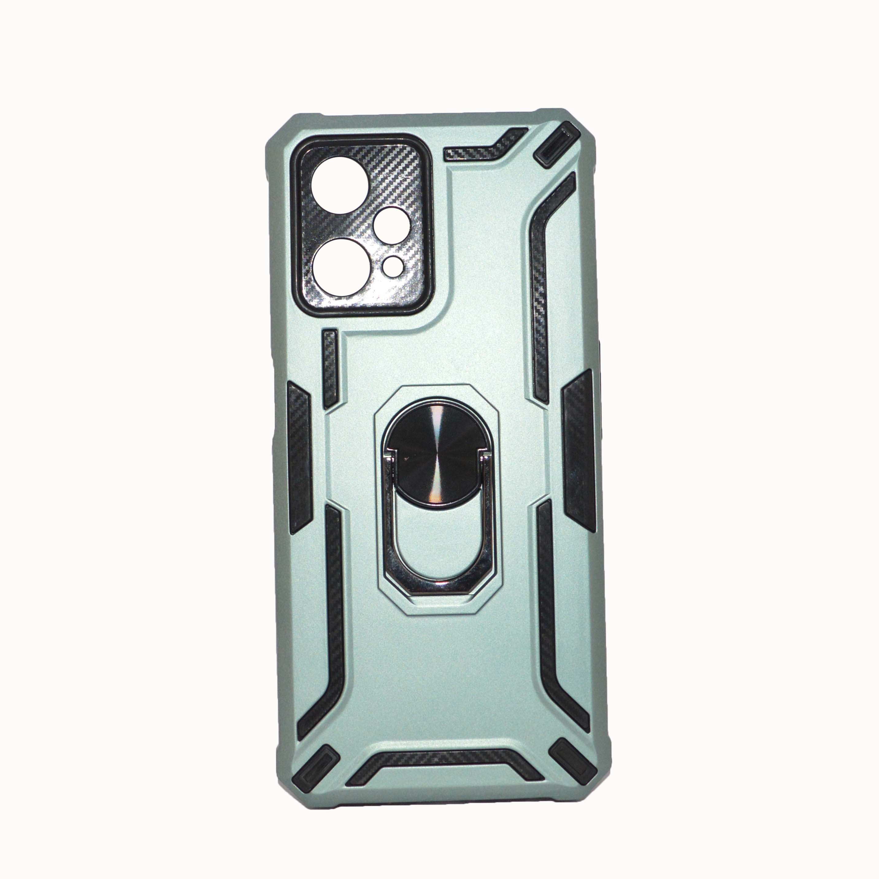 Oppo Realme 9 Pro   Green Armor Cover Military Grade Protection Built-in Kickstand Car Holder Mobile Phone Case