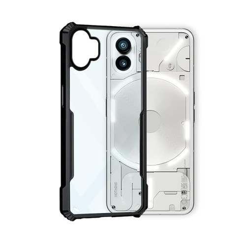 Nothhing Phone 2 XUNDD Case Integrated Camera Protection, Military Grade Drop Tested, Slim Clear Back With Shockproof Soft TPU Bumper Frame Cover