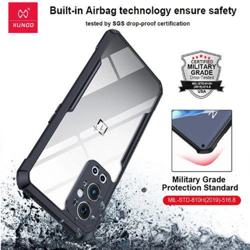 One Plus 9 Pro XUNDD Case Integrated Camera Protection, Military Grade Drop Tested, Slim Clear Back With Shockproof Soft Tpu Bumper Frame Cover