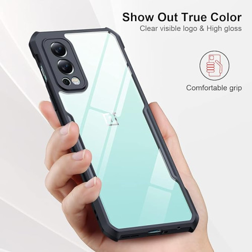 OnePlus Nord 2 5G XUNDD Case Integrated Camera Cover, Military Grade Drop Tested, Slim Clear Back With Shockproof Soft TPU Bumper Frame Cover