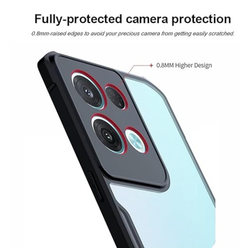 Oppo Reno 8 Pro XUNDD Case Integrated Camera Protection, Military Grade Drop Tested, Slim Clear Back With Shockproof Soft TPU Bumper Frame Cover