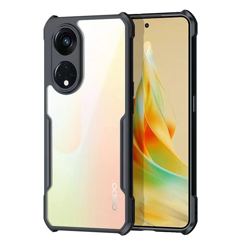 Oppo Reno 8T 5G XUNDD Case Integrated Camera Protection, Military Grade Drop Tested, Slim Clear Back With Shockproof Soft TPU Bumper Frame Cover