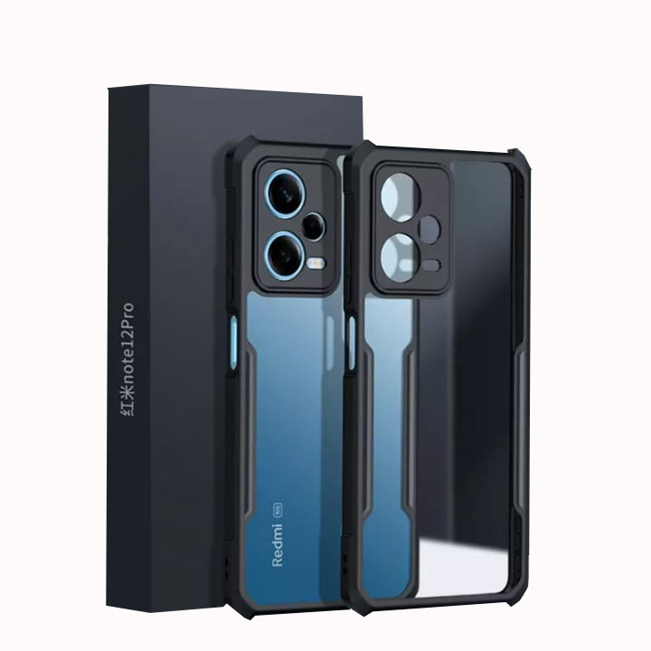 Redmi Note 12 Pro XUNDD Case Integrated Camera Protection, Military Grade Drop Tested, Slim Clear Back With Shockproof Soft TPU Bumper Frame Cover