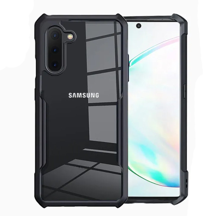 Samsung Galaxy Note 10 XUNDD Case Integrated Camera Protection, Military Grade Drop Tested, Slim Clear Back With Shockproof Soft TPU Bumper Frame Cover