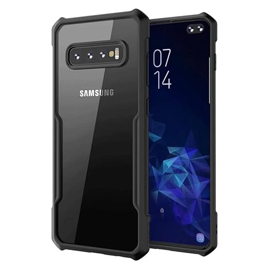 Samsung Galaxy S10 Plus XUNDD Case Integrated Camera Protection, Military Grade Drop Tested, Slim Clear Back With Shockproof Soft TPU Bumper Frame Cover