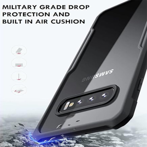 Samsung Galaxy S10 Plus XUNDD Case Integrated Camera Protection, Military Grade Drop Tested, Slim Clear Back With Shockproof Soft TPU Bumper Frame Cover