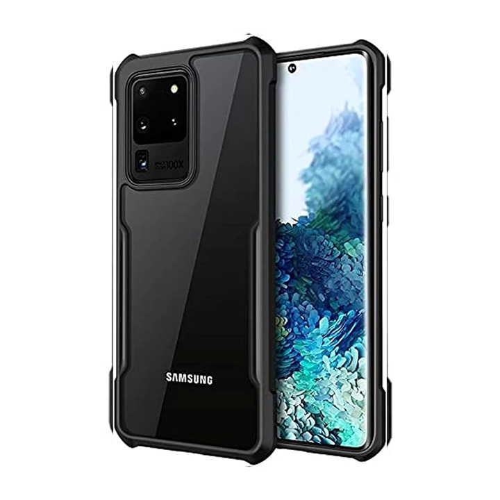 Samsung Galaxy S20 Ultra XUNDD Case Integrated Camera Protection, Military Grade Drop Tested, Slim Clear Back With Shockproof Soft TPU Bumper Frame Cover