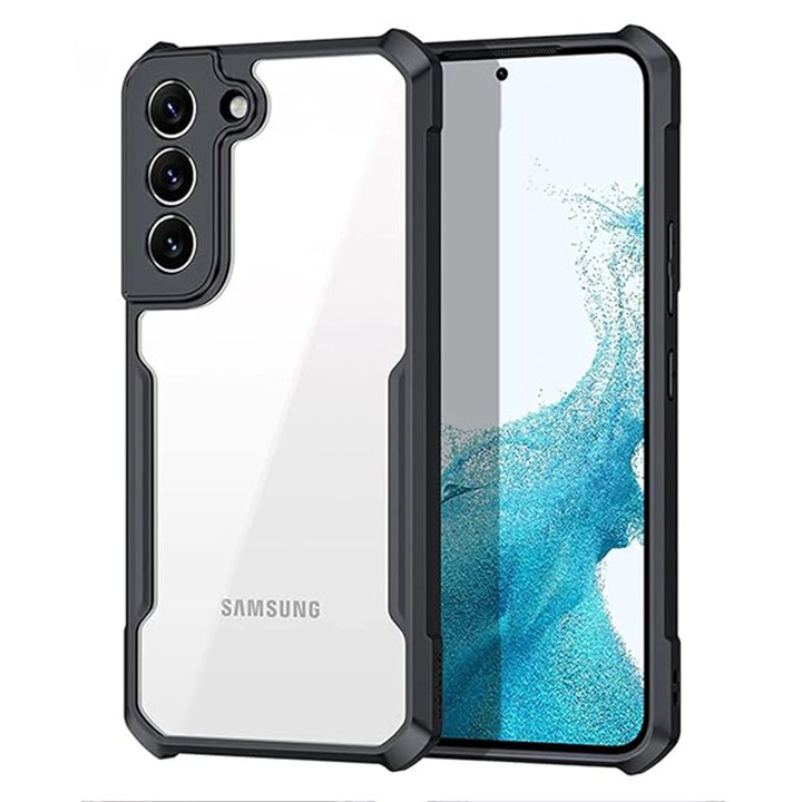 Samsung Galaxy S22 XUNDD Case Integrated Camera Protection, Military Grade Drop Tested, Slim Clear Back With Shockproof Soft TPU Bumper Frame Cover