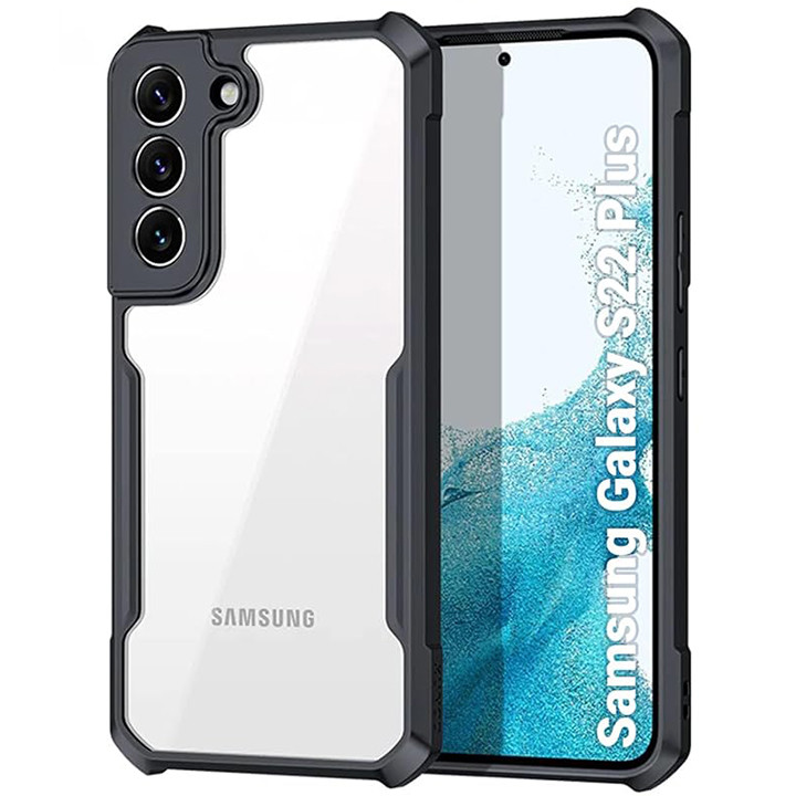 Samsung Galaxy S22 Plus XUNDD Case Integrated Camera Protection, Military Grade Drop Tested, Slim Clear Back With Shockproof Soft TPU Bumper Frame Cover