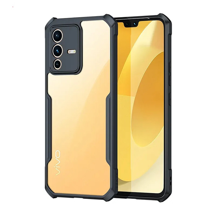 Vivo V23E 5G  S10E XUNDD Case Integrated Camera Protection, Military Grade Drop Tested, Slim Clear Back With Shockproof Soft TPU Bumper Frame Cover