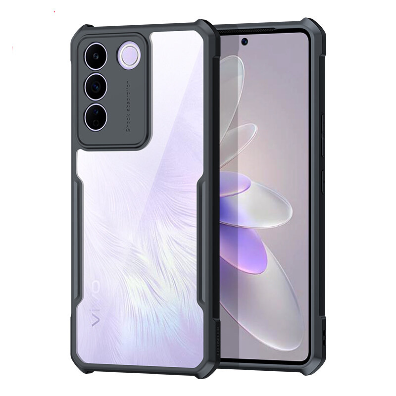 Vivo V27E XUNDD Case Integrated Camera Protection, Military Grade Drop Tested, Slim Clear Back With Shockproof Soft TPU Bumper Frame Cover