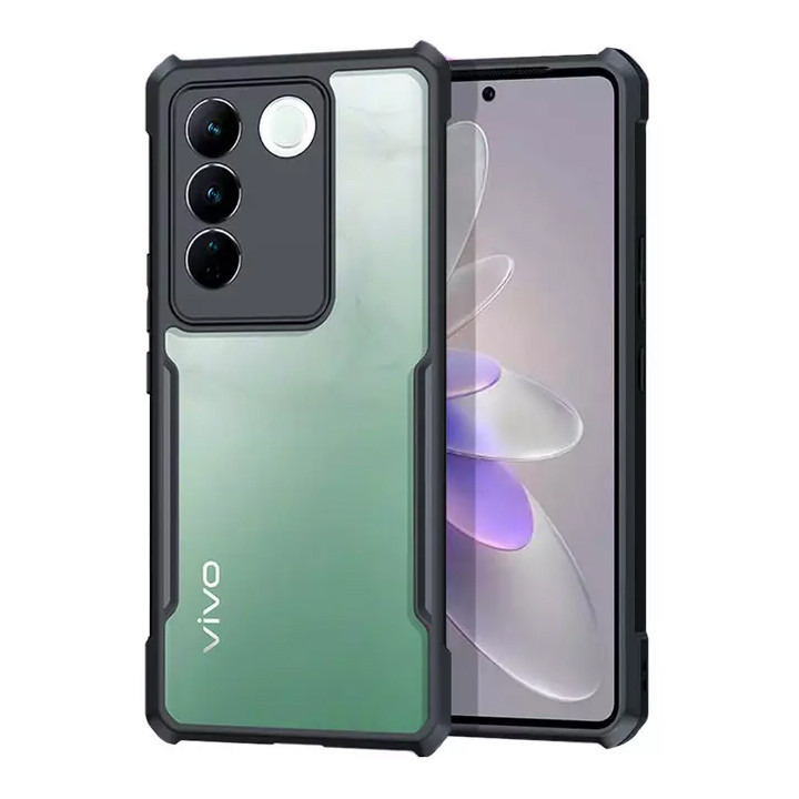 Vivo V27  V27 Pro XUNDD Case Integrated Camera Protection, Military Grade Drop Tested, Slim Clear Back With Shockproof Soft TPU Bumper Frame Cover