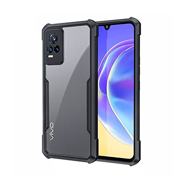 Vivo Y73  V21 E XUNDD Case Integrated Camera Protection, Military Grade Drop Tested, Slim Clear Back With Shockproof Soft TPU Bumper Frame Cover