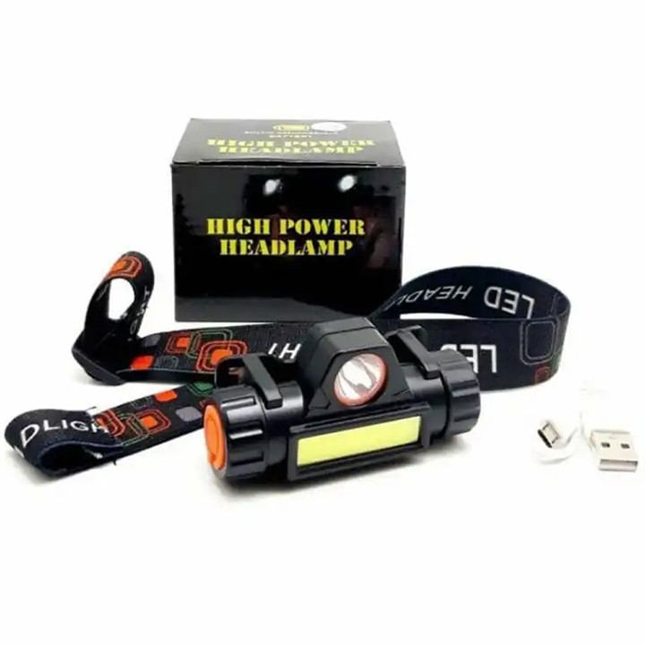 High Power Headlamp Built in Rechargeable Battery