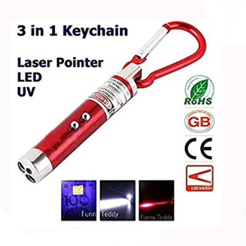 Laser Light 3 In 1 Laser Led Light Key Chain With 3 Types Of Light