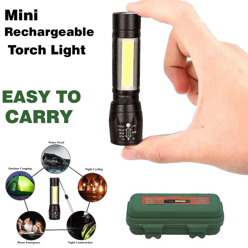 Mini Rechargeable LED Tactical Flashlight Powerful Torch Mini Pocket Torchlight Zoomable Focusing Emergency Flashlight