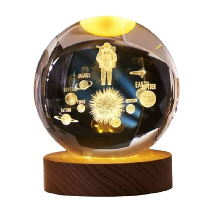 Large Crystal Ball For Astronaut Bedside Light Holiday Gift 3D Planetary Lamp Home Decor for Bedroom-999