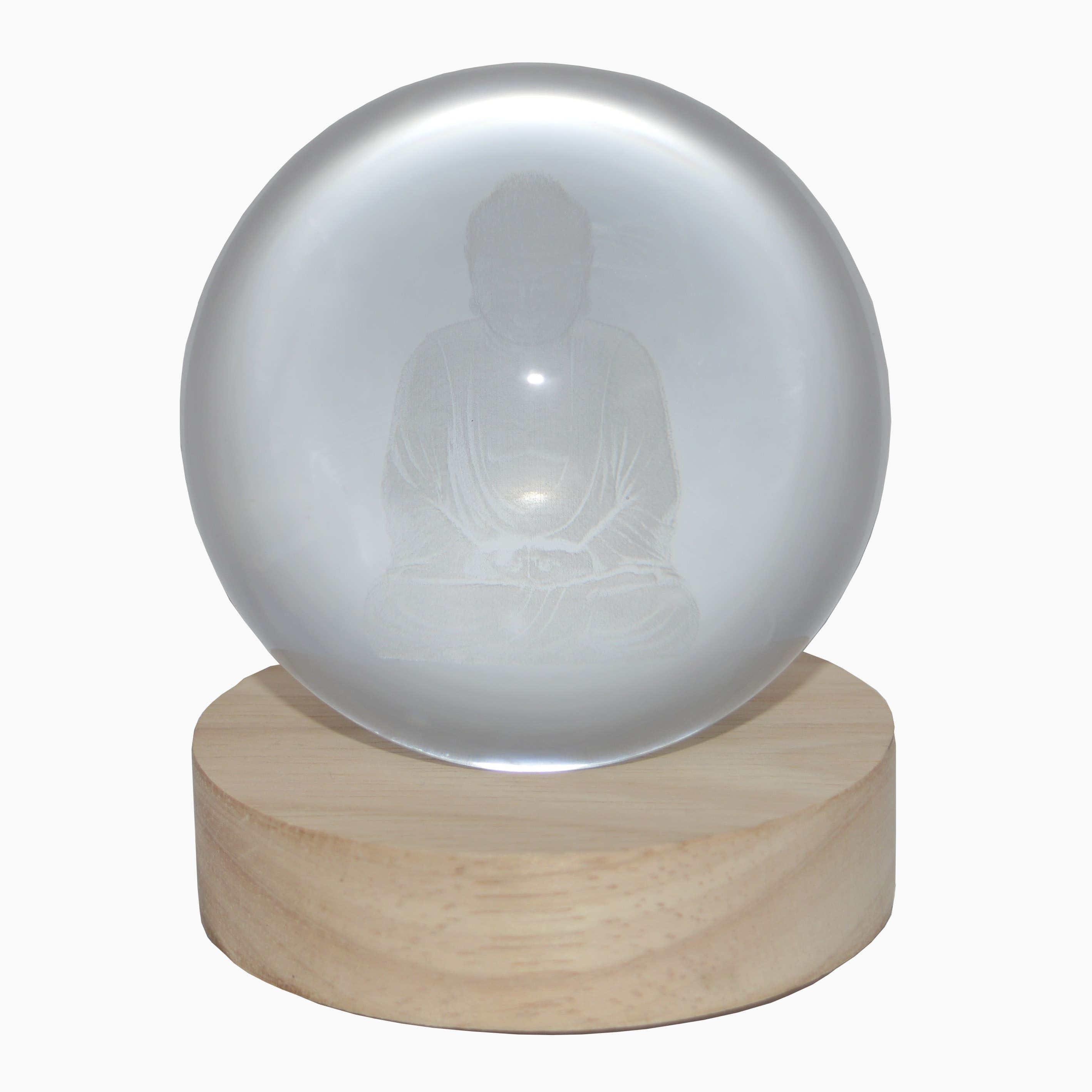 Large Crystal Ball For Buddha Bedside Light Holiday Gift 3D Lamp Home Decor for Bedroom