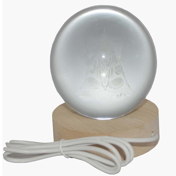 Large Crystal Ball For Ganesh Bedside Light Holiday Gift 3D Lamp Home Decor for Bedroom