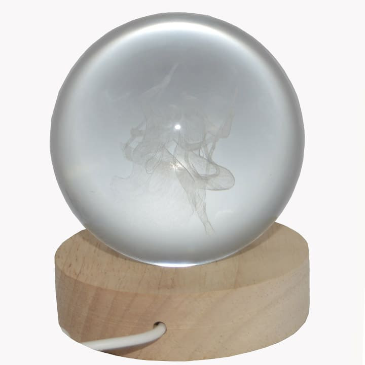 Large Crystal Ball For Radha Krishna Bedside Light Holiday Gift 3D Lamp Home Decor for Bedroom