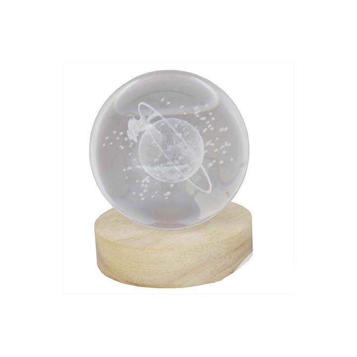 Small Crystal Ball For Satellite Bedside Light Holiday Gift 3D Lamp Home Decor for Bedroom