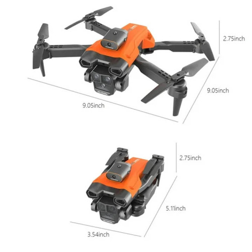 Fpv Drone 1080P Dual Camera 2.4G Wifi Rc Quadcopter Headless Mode, Altitude Hold, Toys Gifts For Kids Adults,  With Camera