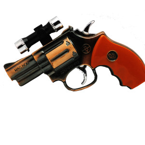 Mini Gun  Shape Wing Proof Refillable Gas Lighter With Laser Pointer