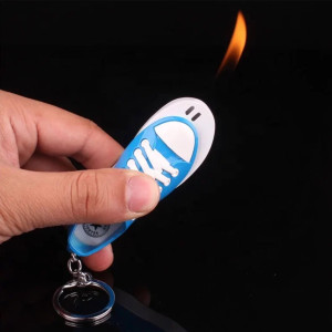 Creative Converse Shoe Design Wind Proof Refillable Gas Pocket Lighter Keychain