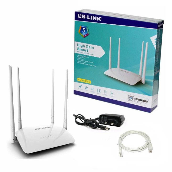 LB-Link BL-WR450H High Gain Smart Wireless DSL AP Client Router 300MBPS WiFi N Router, Repeater, Access Point 4 High Gain Antenna