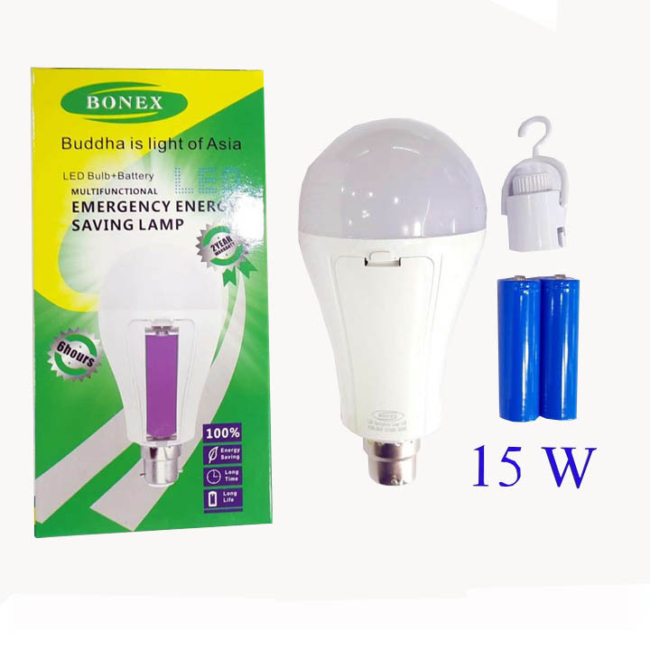 Led Emergency Rechargeable Bulb 15W White