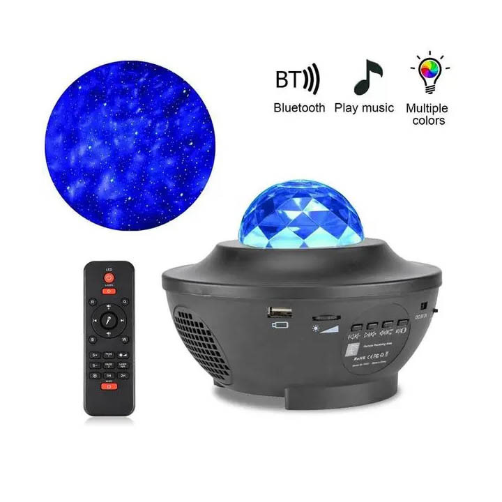 LED Galaxy Projector Light Bluetooth Remote Control Starry Projection Lamp Star Light, Night Light with Mp3