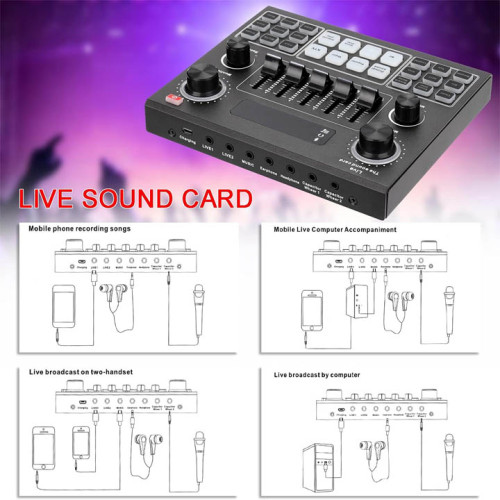 Live Sound Card Wired Condenser Microphone