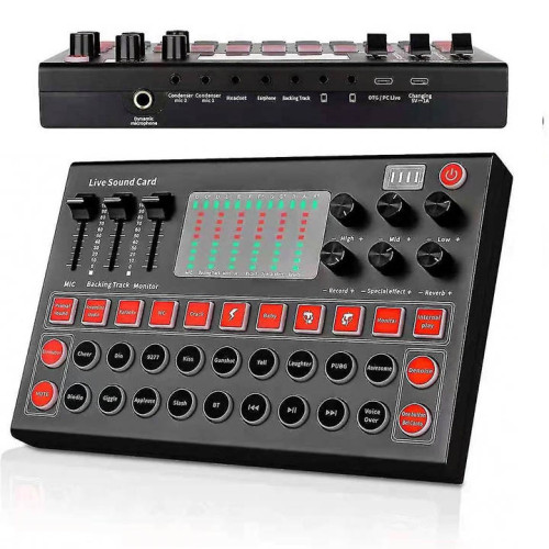 Studio Audio Interface Sound Card Professional Computer Pc Mobile Phone Live