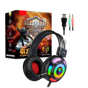 Gaming Headhones with RGB Light Super Dazzling Interface Wire Control with Microphone Computer Headset