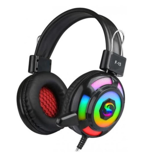 Gaming Headhones with RGB Light Super Dazzling Interface Wire Control with Microphone Computer Headset