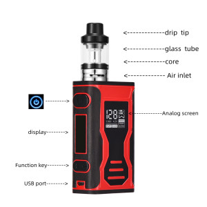 M3 128w vape liquid electronic cigarette led vaporizer 3.5ml 2000mah box mod vape kit hookah vaper vs SUBTWO 200W vaping kit