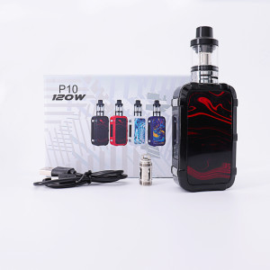 P10 120W Vape kit Huge Vapor 1800mah Build In Battery Box Mod With 3.0ml Tank Electronic Cigarette Kit Vaper Vape Pen Vaporizer