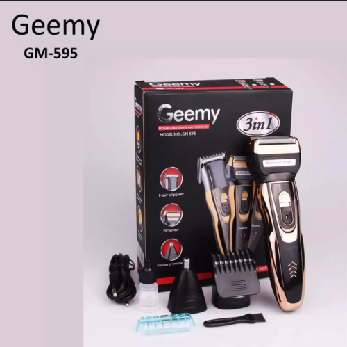 Geemy Gm-595 Waterproof 3 In 1 Hair Clipper And Trimmer