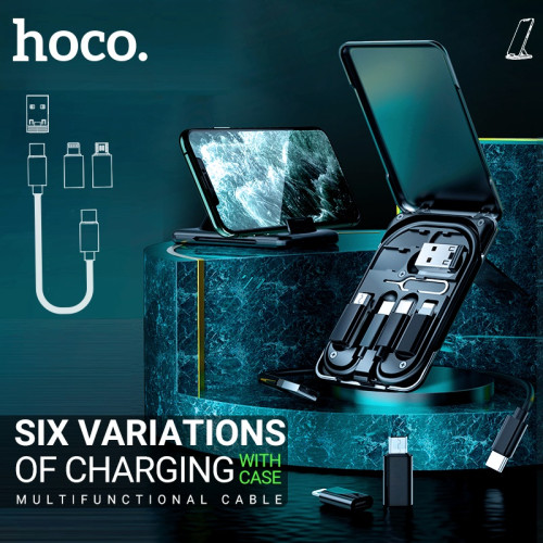 Hoco U86 Treasure Charging Data Cable With Storage Case